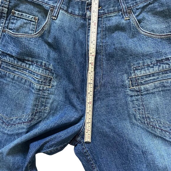 Phat Farm Y2K Mens Relaxed Fit Blue Denim Jeans Size 36W 33L - Picture 5 of 8